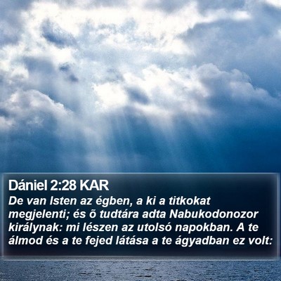 Dániel 2:28 KAR Bible Verse Image