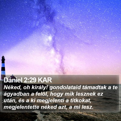 Dániel 2:29 KAR Bible Verse Image