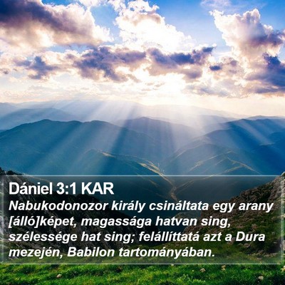 Dániel 3:1 KAR Bible Verse Image