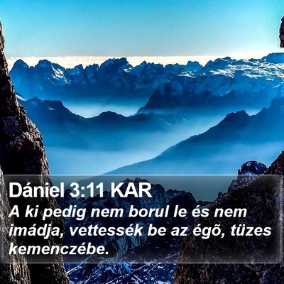Dániel 3:11 KAR Bible Verse Image
