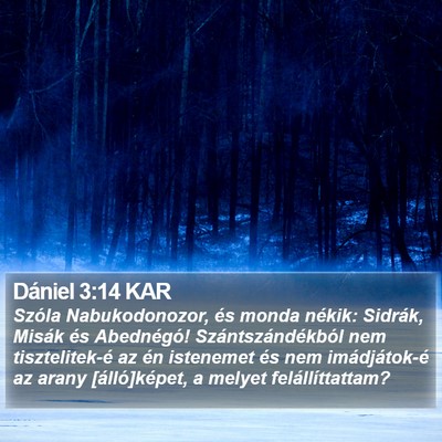 Dániel 3:14 KAR Bible Verse Image