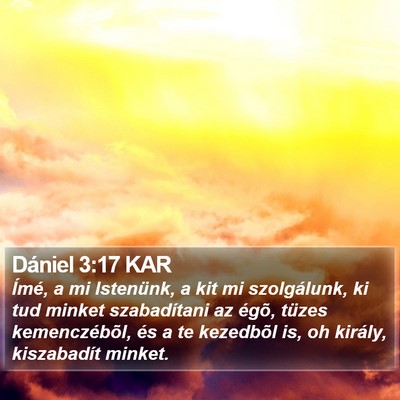 Dániel 3:17 KAR Bible Verse Image
