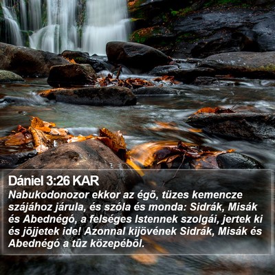 Dániel 3:26 KAR Bible Verse Image