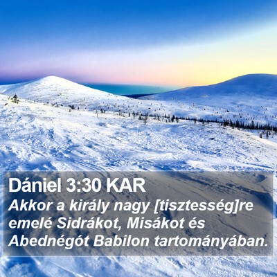 Dániel 3:30 KAR Bible Verse Image