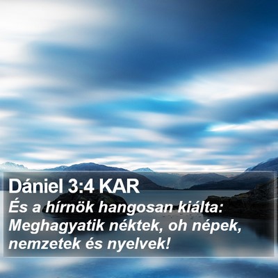 Dániel 3:4 KAR Bible Verse Image