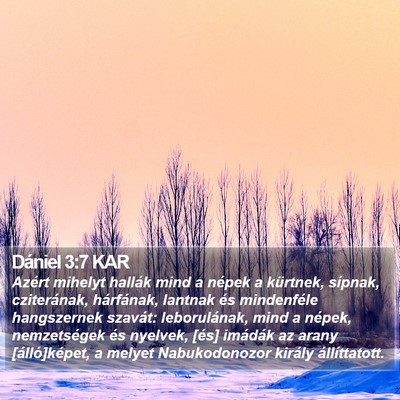Dániel 3:7 KAR Bible Verse Image