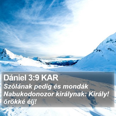 Dániel 3:9 KAR Bible Verse Image