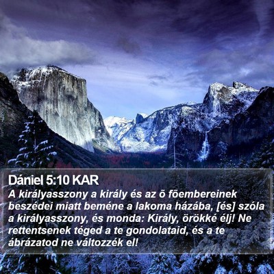 Dániel 5:10 KAR Bible Verse Image