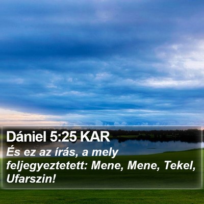 Dániel 5:25 KAR Bible Verse Image