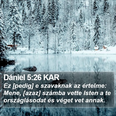 Dániel 5:26 KAR Bible Verse Image