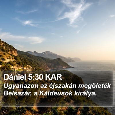 Dániel 5:30 KAR Bible Verse Image