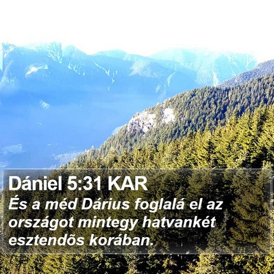 Dániel 5:31 KAR Bible Verse Image