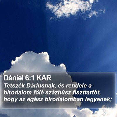 Dániel 6:1 KAR Bible Verse Image