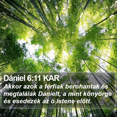 Dániel 6:11 KAR Bible Verse Image