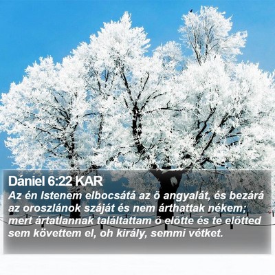 Dániel 6:22 KAR Bible Verse Image
