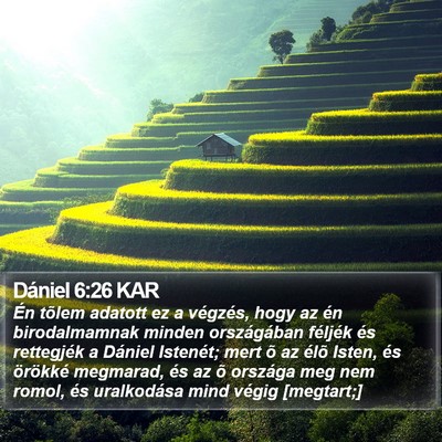 Dániel 6:26 KAR Bible Verse Image