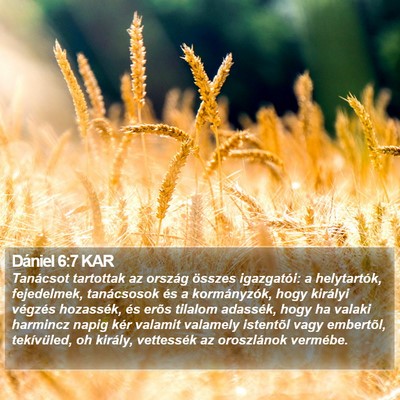 Dániel 6:7 KAR Bible Verse Image