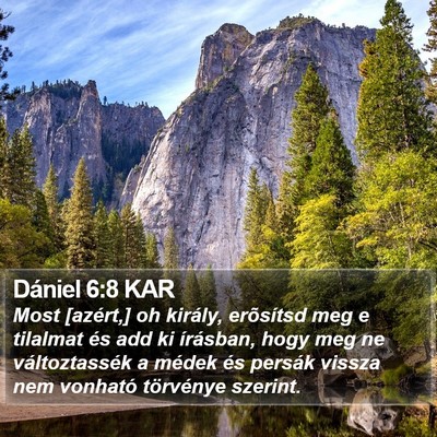 Dániel 6:8 KAR Bible Verse Image