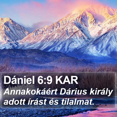 Dániel 6:9 KAR Bible Verse Image