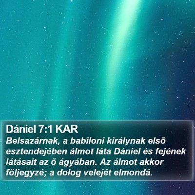 Dániel 7:1 KAR Bible Verse Image