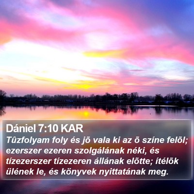 Dániel 7:10 KAR Bible Verse Image