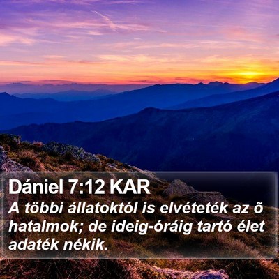 Dániel 7:12 KAR Bible Verse Image