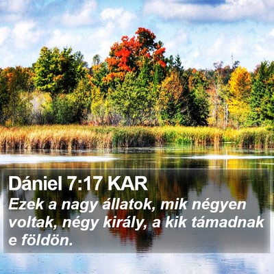 Dániel 7:17 KAR Bible Verse Image