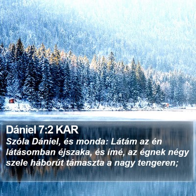 Dániel 7:2 KAR Bible Verse Image