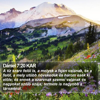 Dániel 7:20 KAR Bible Verse Image