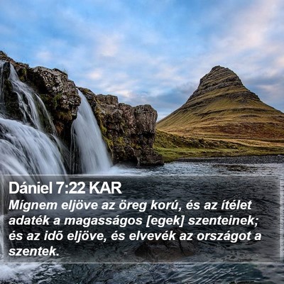 Dániel 7:22 KAR Bible Verse Image