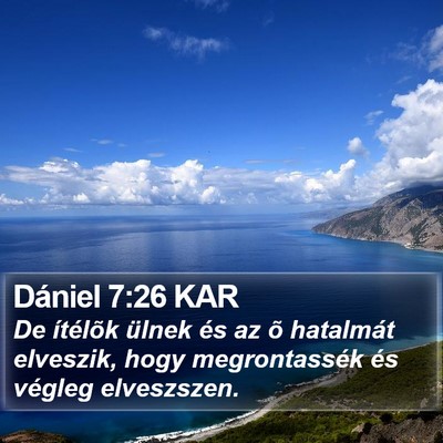 Dániel 7:26 KAR Bible Verse Image