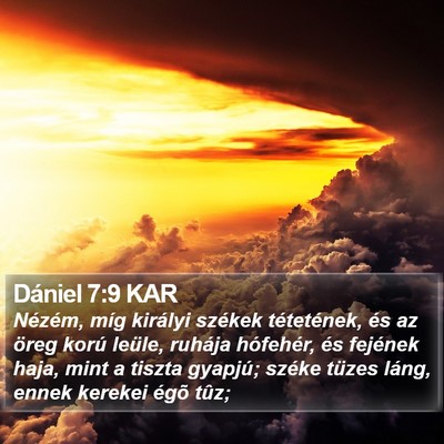 Dániel 7:9 KAR Bible Verse Image