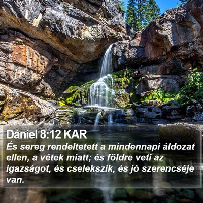 Dániel 8:12 KAR Bible Verse Image
