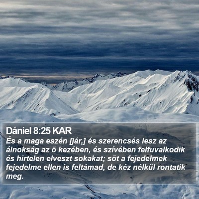 Dániel 8:25 KAR Bible Verse Image