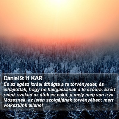 Dániel 9:11 KAR Bible Verse Image