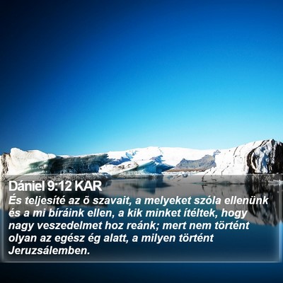 Dániel 9:12 KAR Bible Verse Image