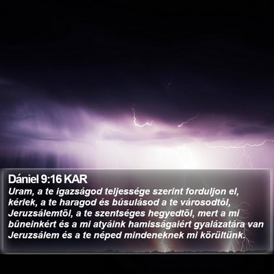 Dániel 9:16 KAR Bible Verse Image