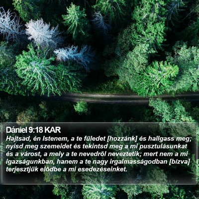 Dániel 9:18 KAR Bible Verse Image