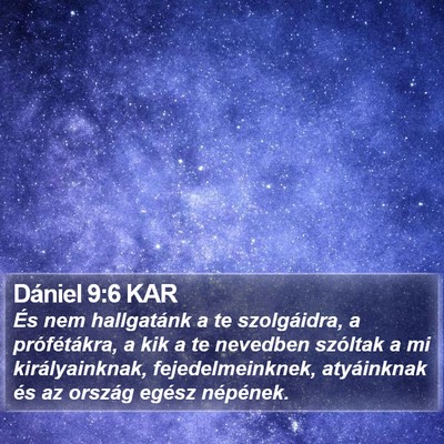 Dániel 9:6 KAR Bible Verse Image