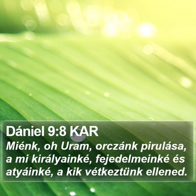 Dániel 9:8 KAR Bible Verse Image