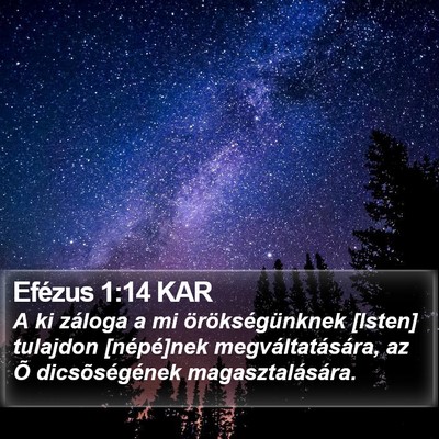 Efézus 1:14 KAR Bible Verse Image
