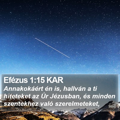 Efézus 1:15 KAR Bible Verse Image