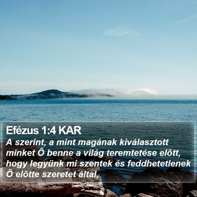 Efézus 1:4 KAR Bible Verse Image
