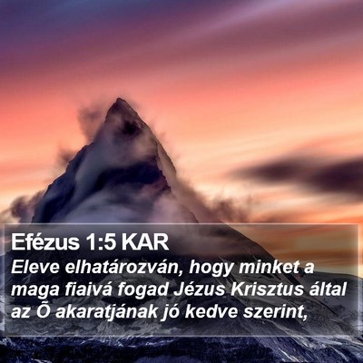 Efézus 1:5 KAR Bible Verse Image