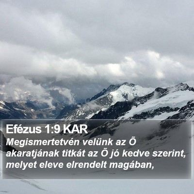 Efézus 1:9 KAR Bible Verse Image