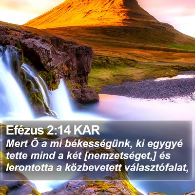 Efézus 2:14 KAR Bible Verse Image