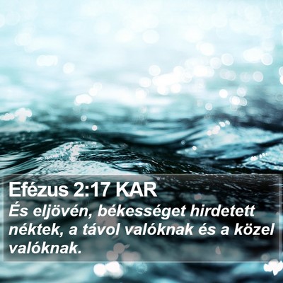 Efézus 2:17 KAR Bible Verse Image