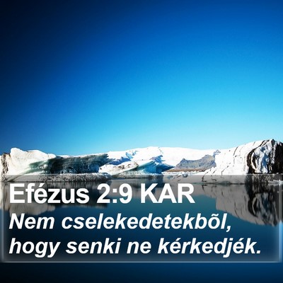 Efézus 2:9 KAR Bible Verse Image