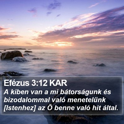 Efézus 3:12 KAR Bible Verse Image