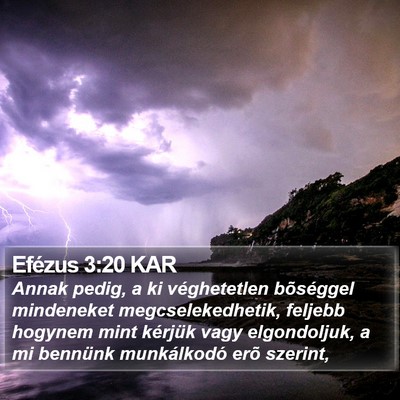 Efézus 3:20 KAR Bible Verse Image